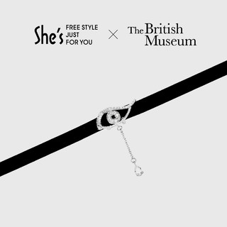 She's 大英博物馆 SPP9309747 荷鲁斯之眼 短款choker颈链 (31cm、银色)