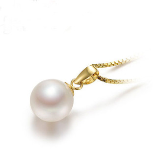 千星 淡水珍珠项链 (1.6cm、金色、银色)