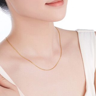 六福珠宝 18K金项链女款 (1.81克、40cm、金色)