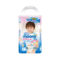 网易考拉黑卡会员：moony 尤妮佳 女宝宝/男宝宝拉拉裤 L44片