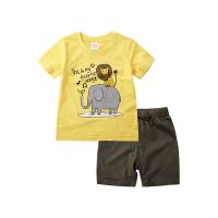 12色可选|Minizone宝宝儿童夏季休闲T恤可爱卡通短袖裤子两件套装外出服1-7岁 *3件