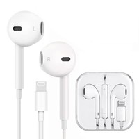 莫凡 苹果X/7/8耳机Lightning入耳式线控带麦克听歌通话立体声耳塞白色 *3件