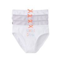 Vertbaudet 法国进口 秋冬女童内裤灰白色4-14岁四件装 *3件