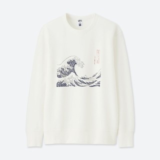 UNIQLO 优衣库 414343 Hokusai Blue 男士印花运动衫