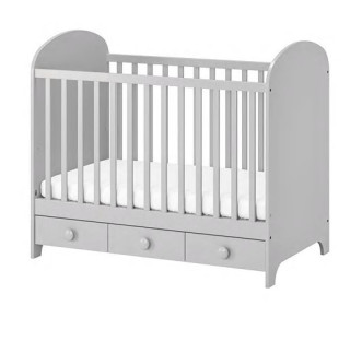 Ikea 宜家gonatt格纳特婴儿床 123 66 104cm 白色 报价价格评测怎么样 什么值得买