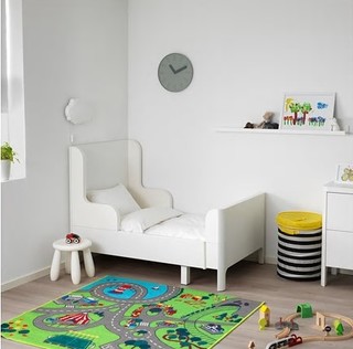 IKEA 宜家 BUSUNGE布松纳可加长型儿童床 (138*208*90cm、白色)