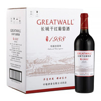 PLUS会员：GREATWALL 耀世东方 特藏1988 高级赤霞珠干红葡萄酒 750ml*6瓶 整箱装