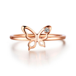 商品zocai 佐卡伊珠宝 蝴蝶系列 jbw90282t 戒指 (9#,金色)