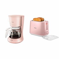 Philips飞利浦 樱花粉 早餐组合 滴滤式咖啡机 + 烤面包机
