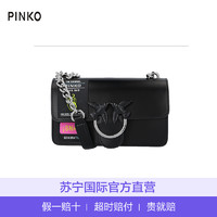 【直营】品高(PINKO) 圆环真皮搭扣燕子包链条包单肩包斜挎包 女包 欧美时尚