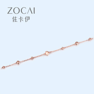 Zocai 佐卡伊珠宝 S00683 手链 (1.5g、180mm、金色)