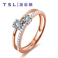 TSL 谢瑞麟 BB026 戒指 (18k黄金、10号、金色)