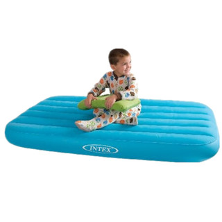 INTEX 儿童空气床66801儿童彩色植绒充气床垫 儿童午休床 便携床气垫床 蓝色