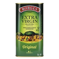 BORGES 伯爵 特级初榨橄榄油 铁桶装 1L *2瓶