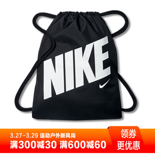 耐克(NIKE) 运动包 Graphic Gym Sack抽绳背包 束口健身袋 健身包  鞋包 BA5262-015 黑白