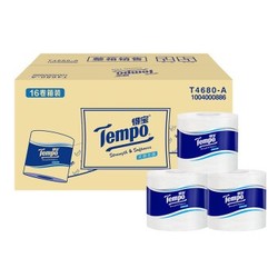 得宝(Tempo) 卷纸 4层*160g*16卷 有芯卷筒纸巾 天然无香（整箱销售）-柔韧升级 新老品交替发货 *2件