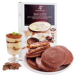 波兰进口 爱芙提拉米苏酱心巧克力涂层饼干 进口饼干180g *2件