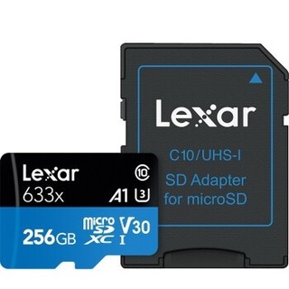 Lexar 雷克沙 633x MicroSDXC A1 UHS-I U3 TF存储卡 256GB