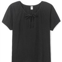 OLD NAVY 女士纹理V领T恤