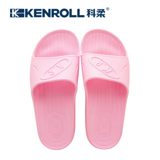 KENROLL 科柔 女士孕妇老人浴室防滑一字拖 KW173 粉色 39/40