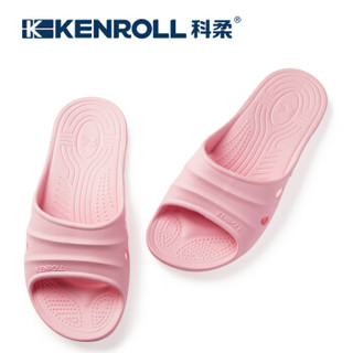 KENROLL 科柔 女士孕妇老人防滑一字拖 KW176 粉色 37/38