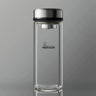希诺 XN-9309 双层玻璃杯隔热加厚男士水杯 375ml