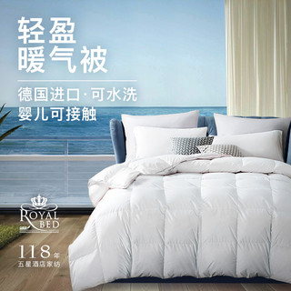 德国OBB Royal Bed德国87.37%鹅绒夏被空调被 Immensee茵梦 白色 150*200cm(适用于1.2m的床)