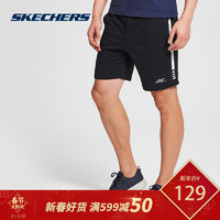 Skechers斯凯奇男装新款针织短裤 休闲运动短裤 SAMS185127