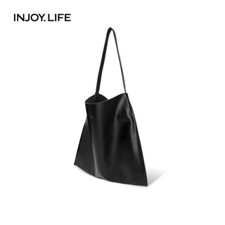 INJOY.LIFE 简约百搭购物袋子母托特包kumayes包 050070151 (黑色)