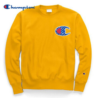 Champion  LOGO圆领卫衣 s码 (黄色)