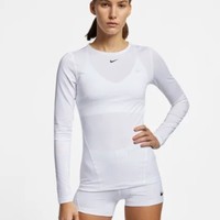 NIKE 耐克 Pro Mesh 女子长袖训练上衣