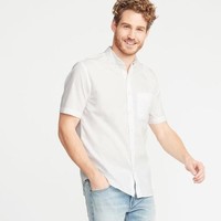 OLD NAVY 男装精裁弹力修身短袖衬衫