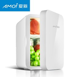 Amoi/夏新6L迷你冰箱小型家用宿舍单门式制冷车家两用车载冷暖器