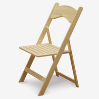 雅美乐 椅子 实木折叠餐椅 凳子 电脑椅 清漆色 YZD201