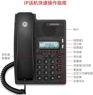 MOTOROLA 摩托罗拉 IP100-2C IP网络电话机 (黑色)