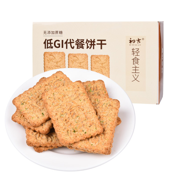 初吉低gi饱腹无糖全麦饼干1180g