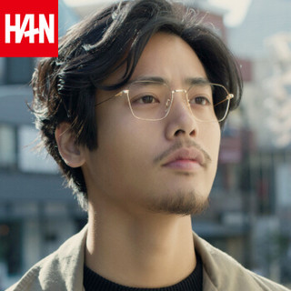HAN 汉 近视眼镜框架45022+1.60非球面防蓝光镜片