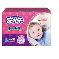 Anerle 安儿乐 干爽超 薄婴儿纸尿裤 L66片 *3件