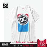 DCSHOECOUSA 白色T恤男潮款印花圆领纯棉休闲短袖 5126J935-WBB0