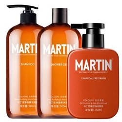Martin 马丁 男士沐浴露古龙香氛洗发水洁面乳套装