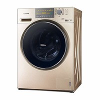 Panasonic 松下 滚筒洗衣机XQG100-EG13N 10公斤除螨带烘干变频 香槟金