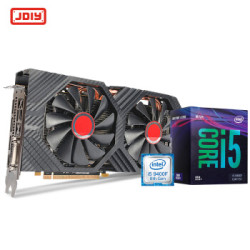 JDIY 显卡&CPU套装 intel i5 9400F + 讯景(XFX)RX 580 8G 黑狼版
