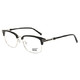 移动端：Montblanc 万宝龙 男款黑色半框镜框黑色镜腿光学眼镜架眼镜框 MB669F 001 53mm