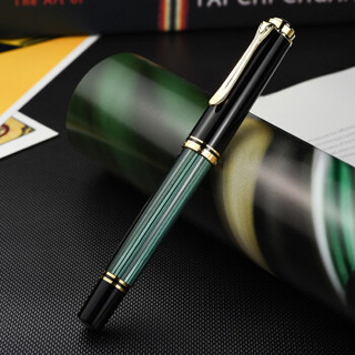 Pelikan 百利金 M400钢笔 (黑绿色、环保树脂、0.5mm（F尖）)