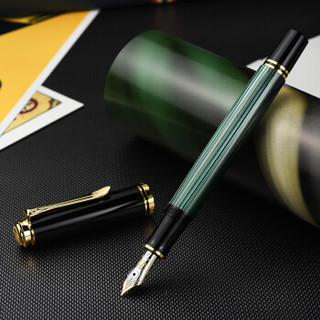 Pelikan 百利金 M400钢笔 (黑绿色、环保树脂、0.5mm（F尖）)