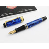AURORA 奥罗拉 活塞钢笔 ( Optima欧普提玛 996、蓝理石杆银夹、树脂、F尖（0.5mm）、14k金)