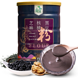 山蔓黑芝麻核桃黑豆粉 600g *2件