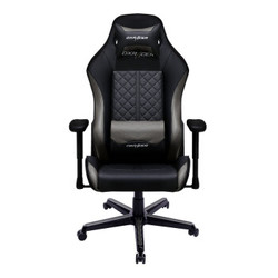 迪锐克斯（DXRACER）D73电脑椅 电竞椅办公椅老板椅人体工学椅会议皮椅家用转椅 黑灰豪华款