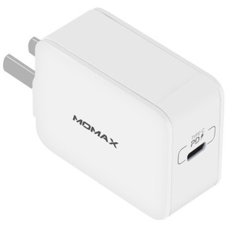 MOMAX 摩米士 UM10CN 苹果PD充电器 适用iPhoneX/XsMax/XR/8Plus等 白色 (白色)
