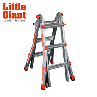 雷都捷特（LittleGiant）家用梯子 人字梯折叠梯多功能伸缩铝合金脚手架工程梯楼梯三步梯 M13（18301）